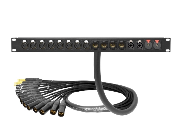 16-Channel Studio Rack Panel | Premium Finish | Made from Mogami 2934 &  Neutrik Gold Connectors