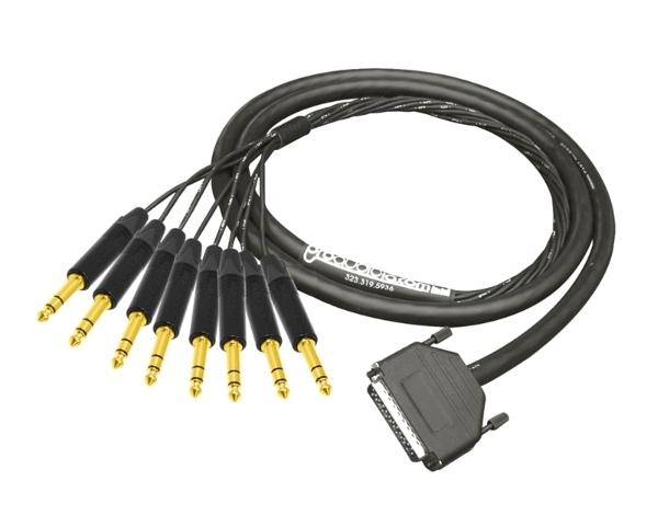 Analog DB25 to 1/4'' TRS Snake Cable | Made from Mogami 2932 & Neutrik Gold  Connectors | Standard Finish | Pro Audio LA