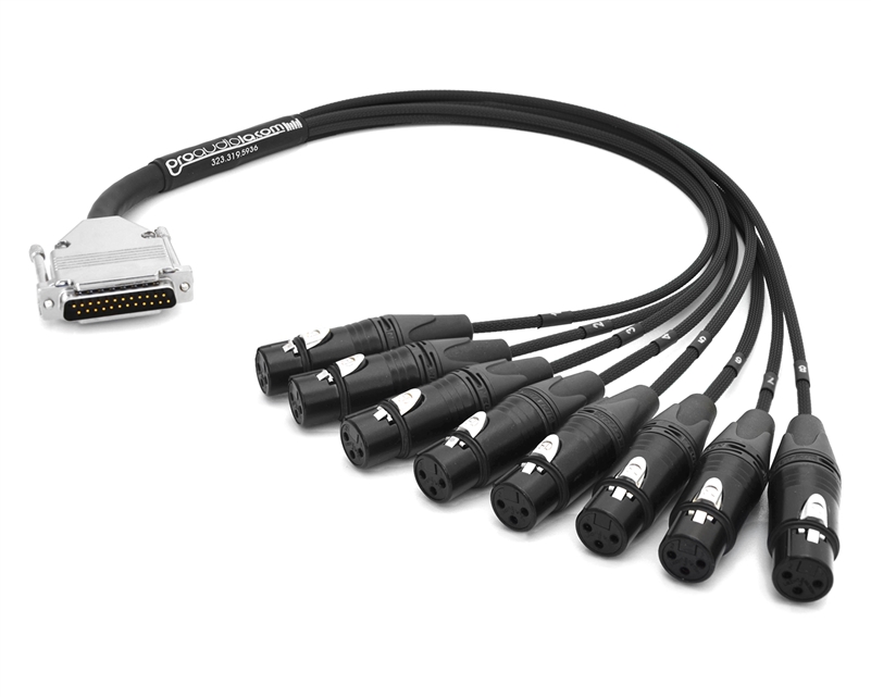 Analog DB25 to XLR-Female Snake Cable | Made from Mogami 2932