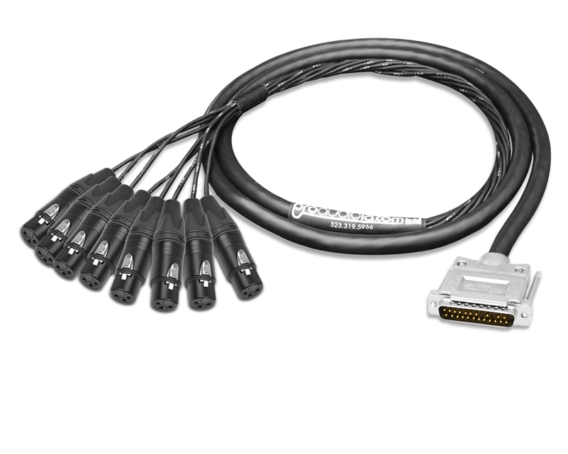 Digital DB25 to XLR-Female Snake Cable for Apogee DA16x | Made