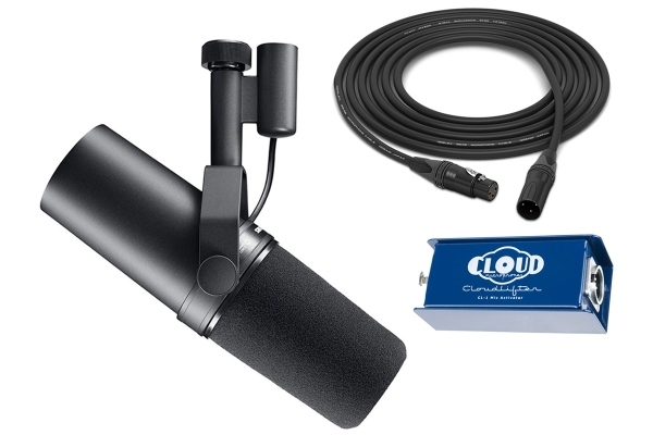 Shure Bundle | SM7B Dynamic Mic w/ Cloudlifter CL-1 Mic Activator and  Mogami 2549 Cable | Pro Audio LA