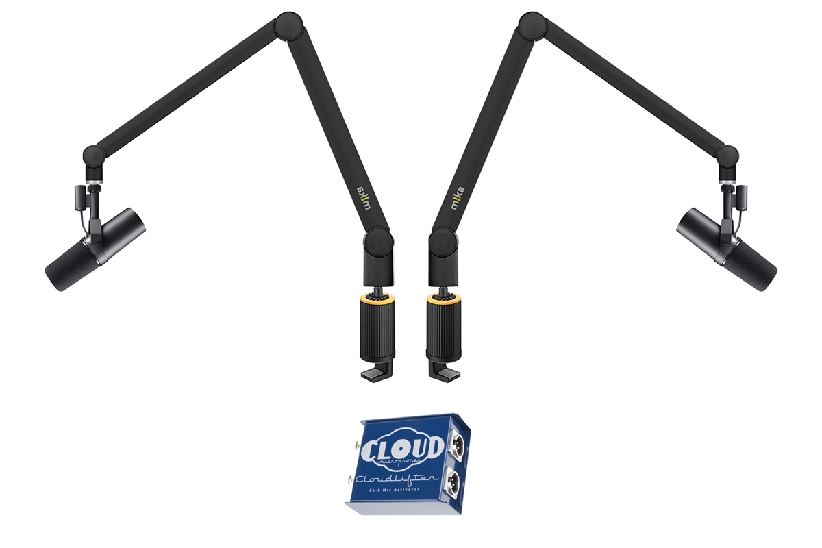 Yellowtec Bundle | (2) Black Microphone Arms M w/ (2) Table Clamps